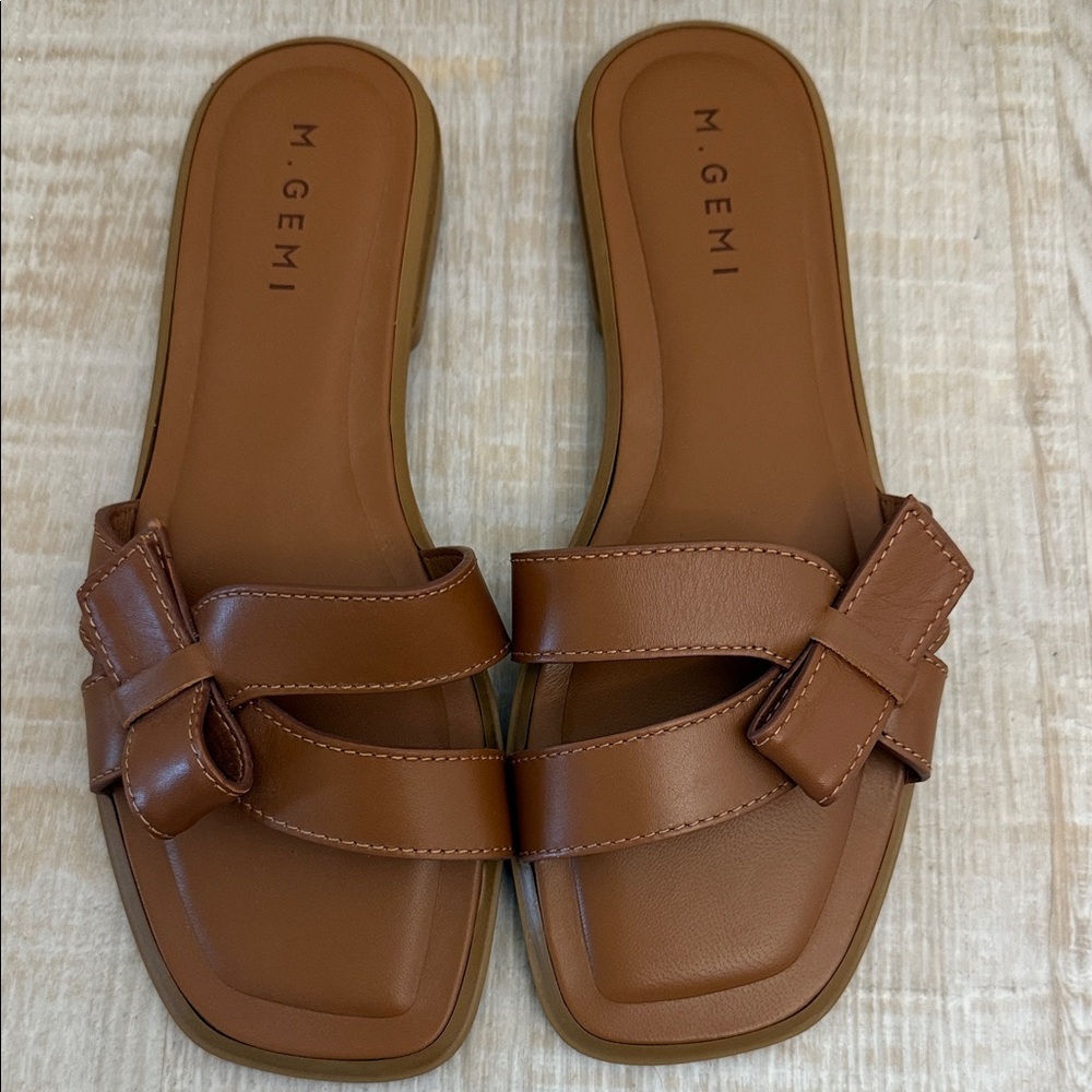 M. Gemi Brown Leather Sandals